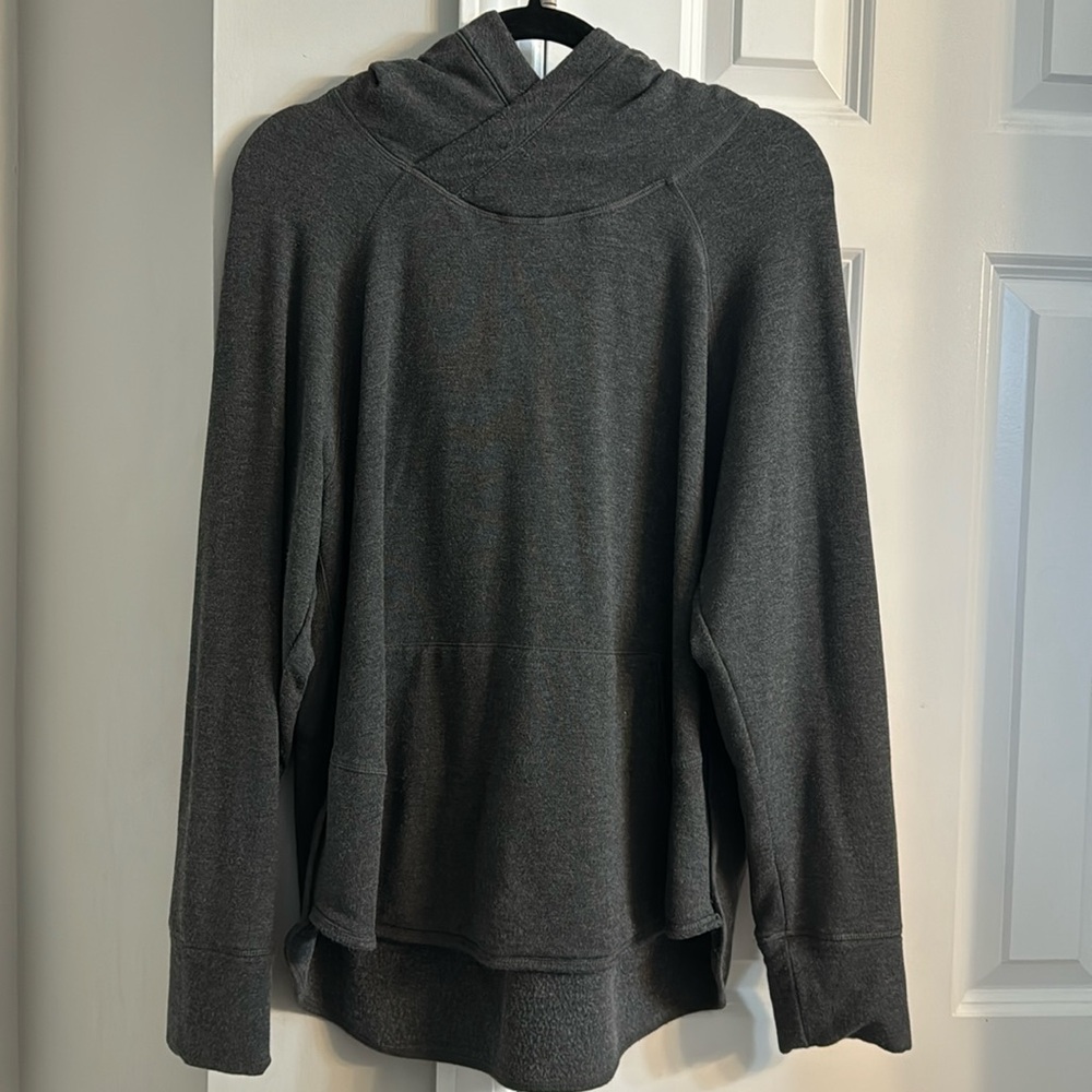 Grey crossover hoodie